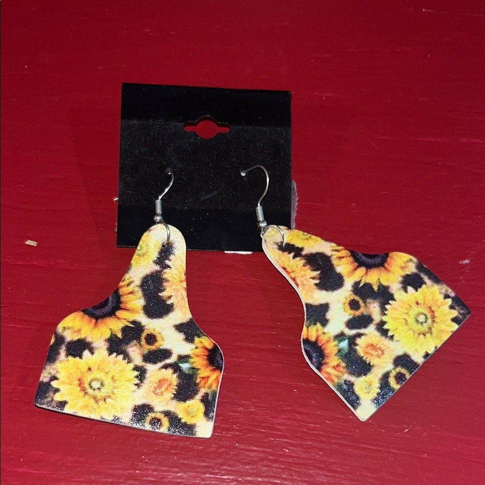 Floral Yellow Earrings